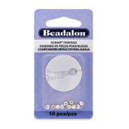 Componentes metálicos ovalados 3.5mm Plateado