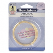 Alambre Beadalon German style 24 Calibre redondo Dorado