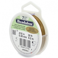 Hilo para enfilar Beadalon 7 hilos 0.38mm Oro satinado