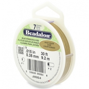 Hilo para enfilar Beadalon 7 hilos 0.38mm Dorado
