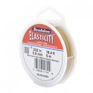 Hilo para enfilar el&aacute;stico Beadalon 0.8mm 5 metro Oro satinado