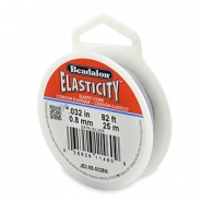 Hilo para enfilar el&aacute;stico Beadalon 0.8mm 25 metro Plata satinada
