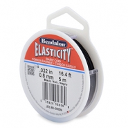 Hilo para enfilar el&aacute;stico Beadalon 0.8mm 5 metro Negro
