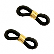 Goma para gafas negro-dorado