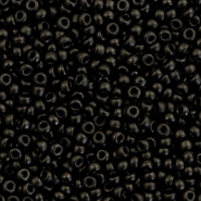 Miyuki Rocalla 11/0 Opaque semi frosted black 11-401sf