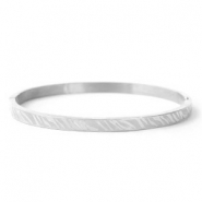 Pulseras Acero Inox zebra Plateado
