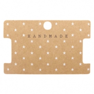 Tarjetas de joyer&iacute;a "Handmade" marr&oacute;n