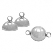 Fornituras Acero Inox cierre magn&eacute;tico bola 8mm Plata vieja