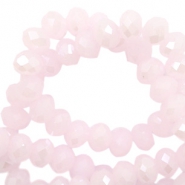 Abalorios faceteados 4x3 mm rosa claro-cubierta Pearl shine