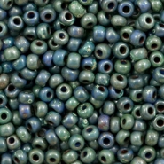 Miyuki Rocalla 8/0 Opaque picasso dark teal 8-4516