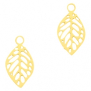 Colgante bohemio hoja oro