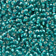 Miyuki Rocalla 11/0 Silverlined transparent dark teal green 11-30