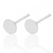 Plata 925 Fornituras pendiente base 5mm Plata