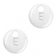 Colgantes met&aacute;licos Basic Quality letra E Plata vieja (sin n&iacute;quel)
