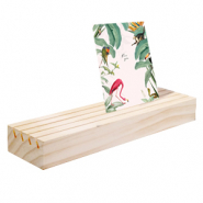 Expositor de Joyería en madera para tarjetas con cuatro líneas Natural (color madera natural)