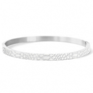 Pulseras Acero Inox serpiente Plateado