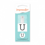 ImpressArt Monogram sello con letra may&uacute;scula U 10mm Plateado