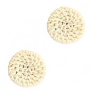 Colgantes de rat&aacute;n 20mm Beige natural
