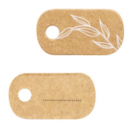 Tarjetas para joyer&iacute;a Floral Marr&oacute;n claro