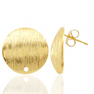 Fornituras met&aacute;licas TQ pendiente base 18mm con anilla Dorado