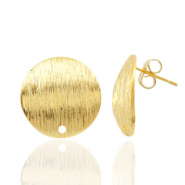 Fornituras met&aacute;licas TQ pendiente base 15mm con anilla Dorado
