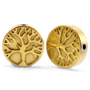 Abalorios hematita &aacute;rbol de la vida 10mm Dorado