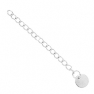 Fornituras Acero Inox extenci&oacute;n de cadena moneda 8mm Plateado