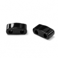 Abalorios Miyuki mitad de tila 5x2.3mm Opaque black HTL-401