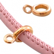 Abalorios metálicos DQ oro rosado Fornituras metálicas DQ oro rosado