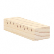 Expositor de joyería para tarjetas con ocho líneas Natural (color madera natural)
