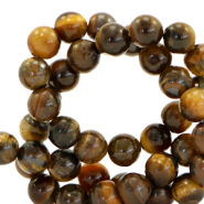 Piedras naturales Ojo de tigre 4mm Marron multicolor