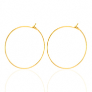 Pendientes Acero Inox 20mm Dorado