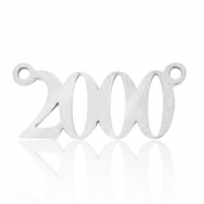 Colgantes / entrepieza de Acero Inox año 2000 Plateado