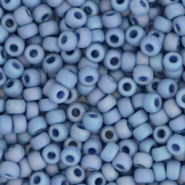 Rocalla Miyuki 8/0 Opaque glazed frosted rainbow soft blue 8-4704