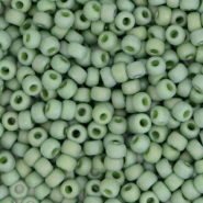 Rocalla Miyuki 8/0 Opaque glazed frosted pistachio green 8-4698