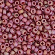 Rocalla Miyuki 8/0 Opaque glazed frosted rainbow dark red 8-4696