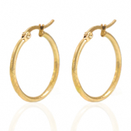 Pendientes Acero Inox Criolla 25mm Dorado