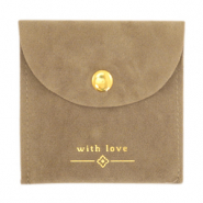 Bolso de joyer&iacute;a "with love" Marr&oacute;n-dorado