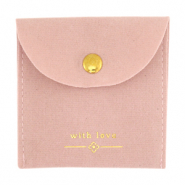 Bolso de joyer&iacute;a "with love" Rosa vintage-dorado