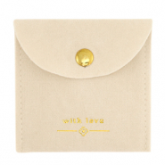 Bolso de joyer&iacute;a "with love" Beige-dorado