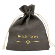 Bolso de joyer&iacute;a "with love" Negro-dorado