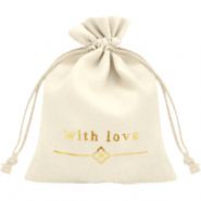 Bolso de joyer&iacute;a "with love" Blancuzco-dorado