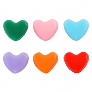 Abalorios letras acr&iacute;licas corazones Multicolor