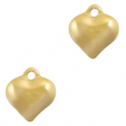 Colgantes Acero Inox corazón Dorado