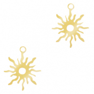 Colgantes Acero Inox sol Dorado