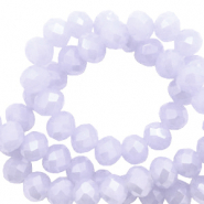 Abalorios faceteados disco 8x6 mm Azul lavanda delicado-revestimiento pearl shine