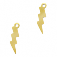 Colgantes acero inox relámpago Dorado