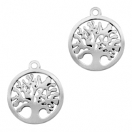 Colgantes acero inox árbol de la vida Plateado