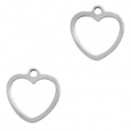 Colgantes acero inox corazón Plateado