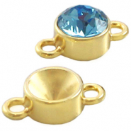 Fornituras met&aacute;licas TQ engaste para Swarovski SS39 2 anillas Dorado